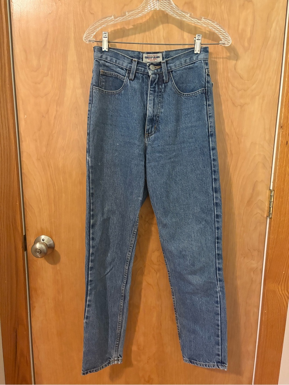 Vintage Guess Jeans USA High Rise Mom Jeans 27W Medium Wash Tapered Leg